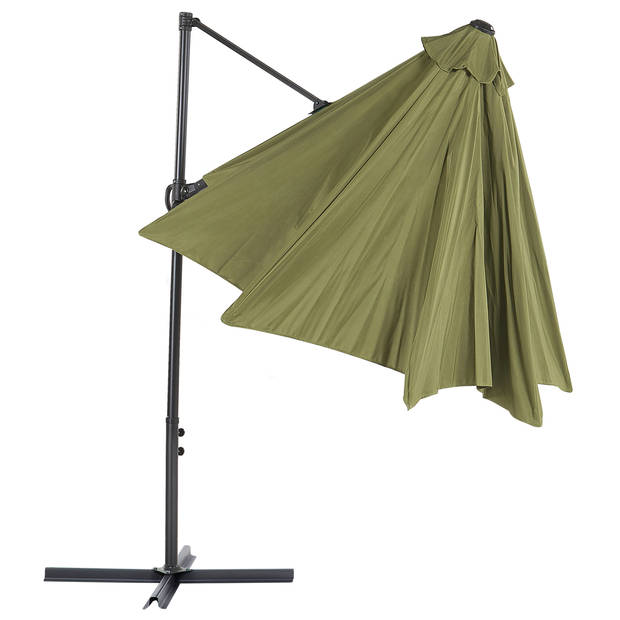 Beliani SAVONA II - Cantilever parasol-Groen-Polyester