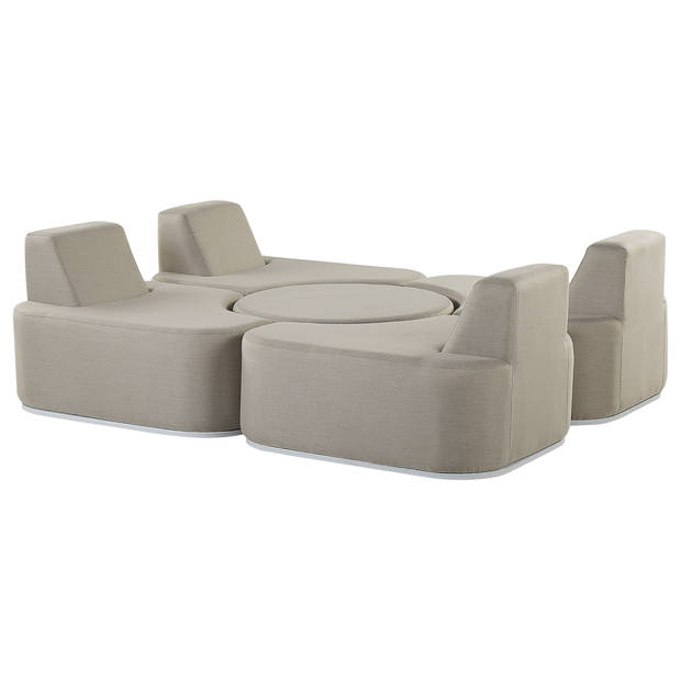 Beliani FABRO - Loungeset-Grijs-Polyester