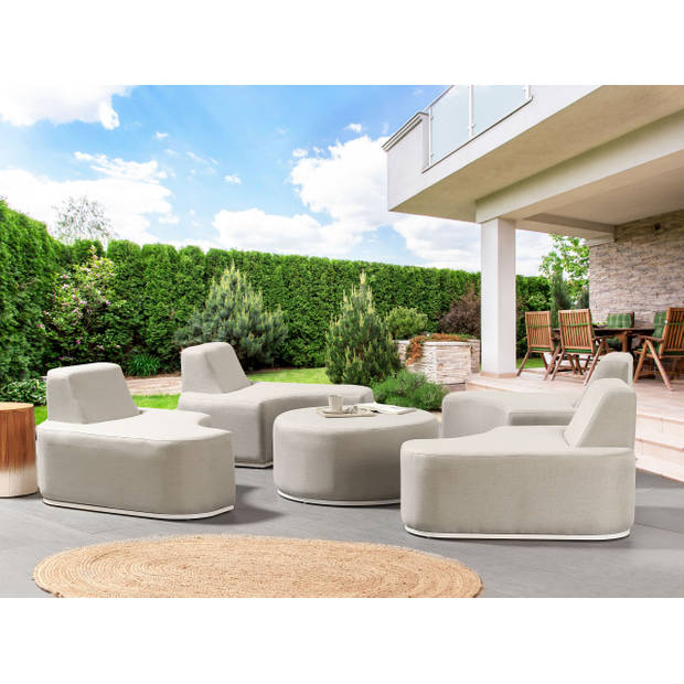 Beliani FABRO - Loungeset-Grijs-Polyester