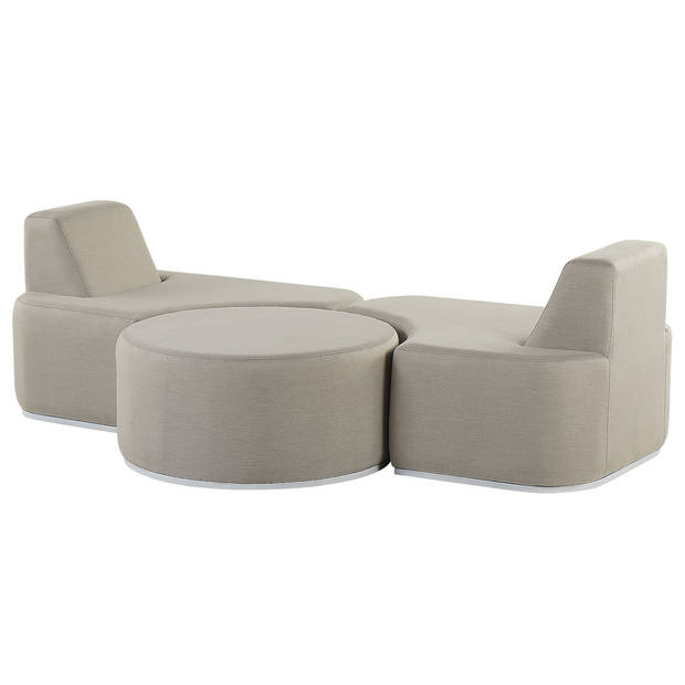 Beliani FABRO - Loungeset-Grijs-Polyester