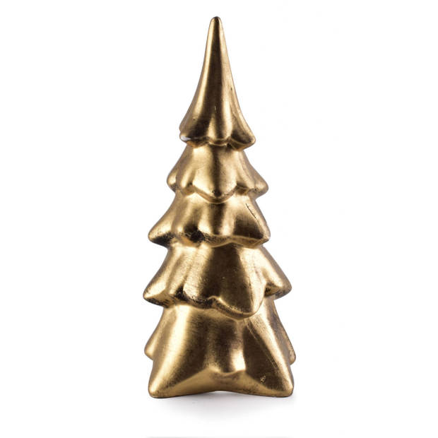 Goudkleurige keramische Kerstboom – H29 cm