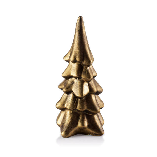 Goudkleurige keramische Kerstboom – H21 cm