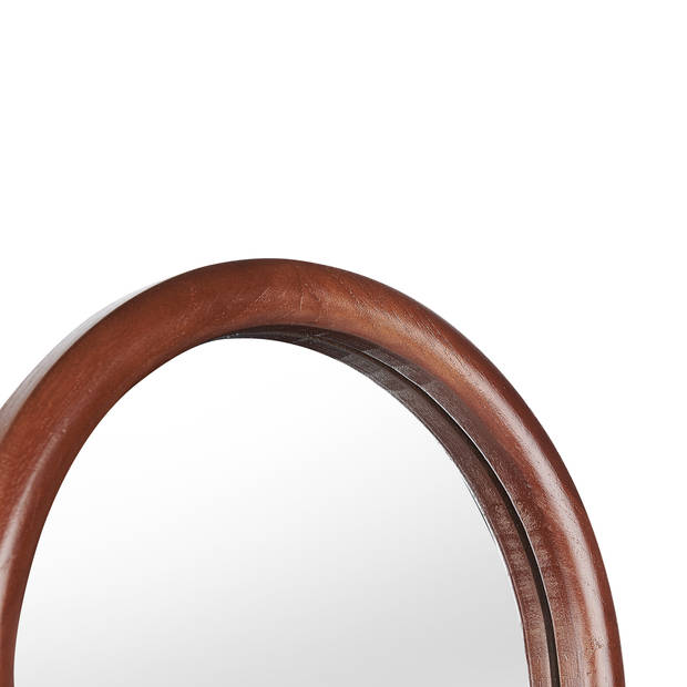 Beliani CHELLES - Staande spiegel-Donkere houtkleur-Paulowniahout