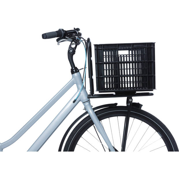 Basil fietskrat gerecycled L 40 liter zwart - 21158