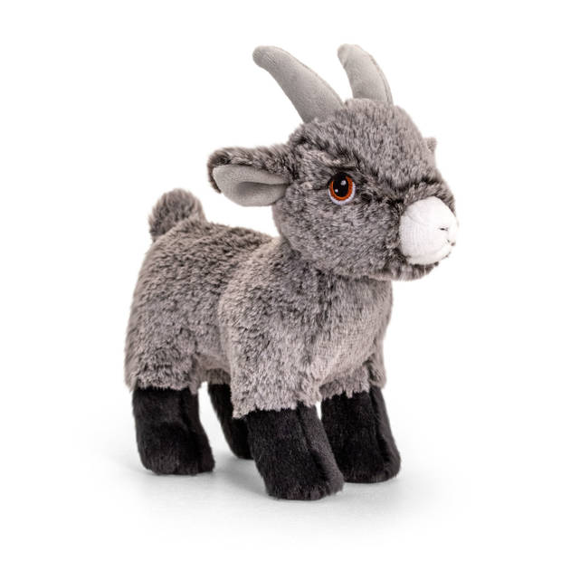 Setje van 2x Keel Toys knuffel boerderij dieren geit/bok van 20 cm - Knuffel boederijdieren