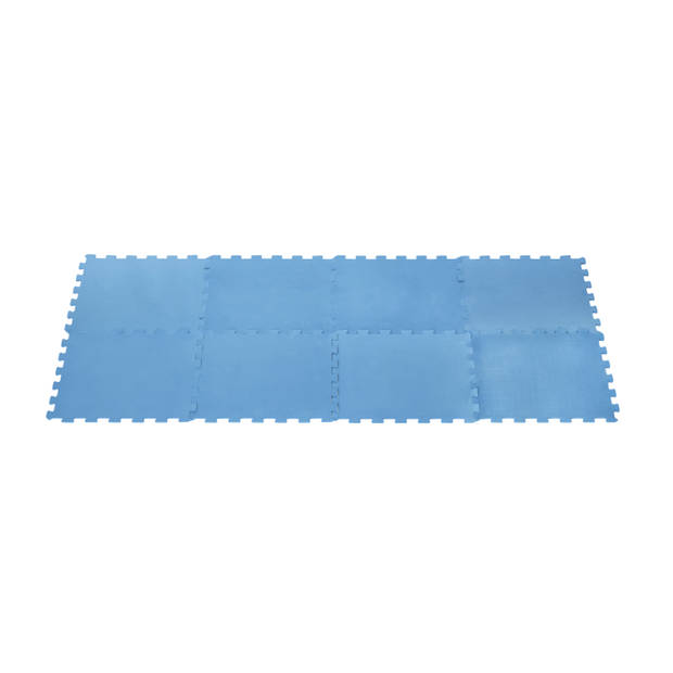 16x stuks Foam puzzelmat zwembadtegels/fitnesstegels blauw 50 x 50 cm - Speelkleden