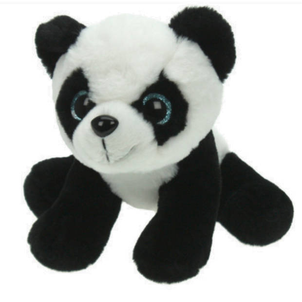 Set van 2x stuks pluche knuffel dieren Panda beer van 25 cm - Knuffeldier