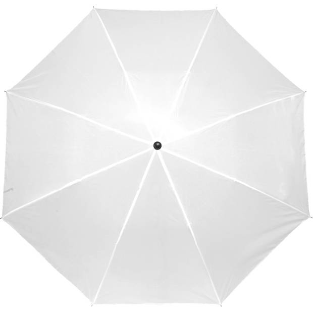 2x stuks kleine opvouwbare paraplus wit 93 cm - Paraplu's