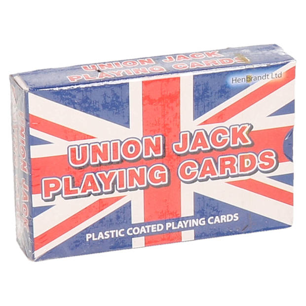 Speelkaarten geplastificeerd Union jack 9 x 6 cm - Kaartspel
