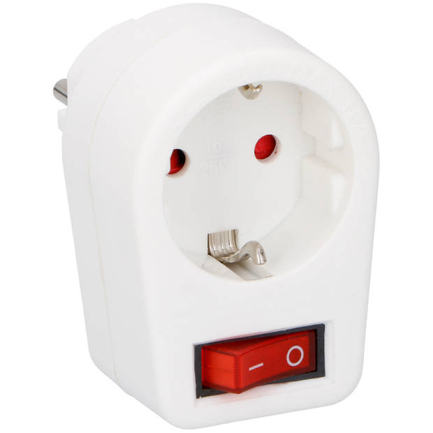 Stekkerdoos/stroom adapter met switch/kinder beveiliging - Stopcontactbeveiliging