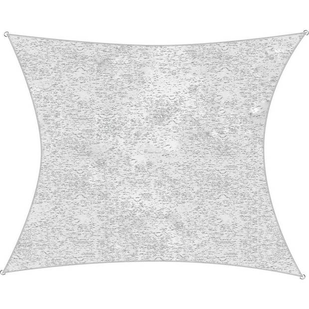 Schaduwdoek/zonnescherm rechthoek camouflage wit 2 x 3 meter - Schaduwdoeken