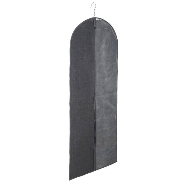 Set van 2x stuks kleding/beschermhoezen linnen grijs 130 cm - Kledinghoezen