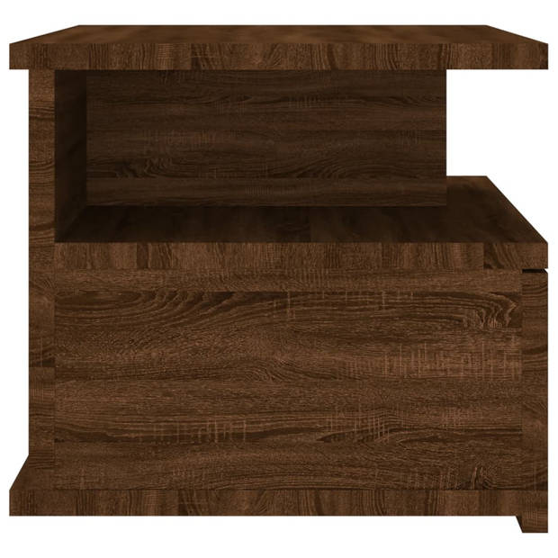 vidaXL Nachtkastje zwevend 40x31x27 cm bewerkt hout bruin eikenkleur