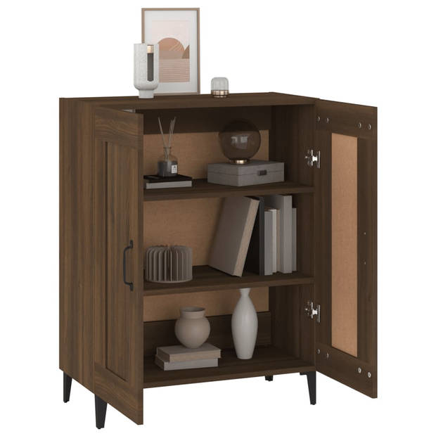 The Living Store Dressoir s - Meubilair - 69.5 x 34 x 90 cm - Bruineiken Materiaal