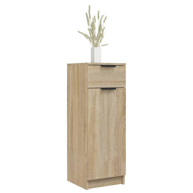 The Living Store Badkaast Sonoma Eiken - 32 x 34 x 90 cm - Stevig materiaal - voldoende opbergruimte