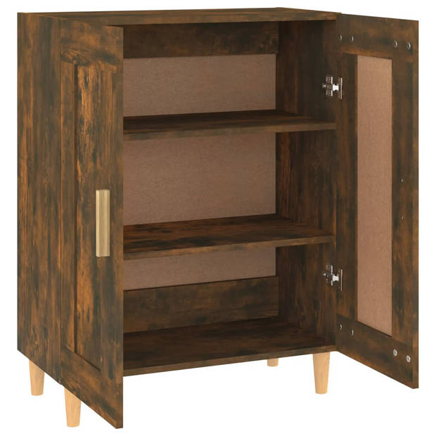 The Living Store Dressoir - naam - Bijzetkast - 69.5 x 34 x 90 cm - Gerookt eikenkleurig