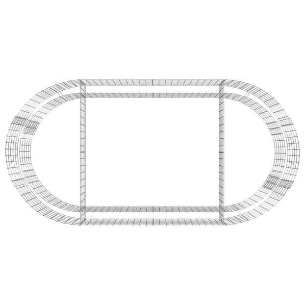 vidaXL Gabion plantenbak verhoogd 200x100x50 cm gegalvaniseerd ijzer