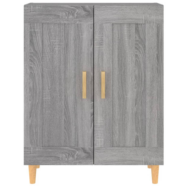 The Living Store Dressoir - - Bijzetkast - Afmetingen- 69.5 x 34 x 90 cm - Kleur- Grijs Sonoma Eiken