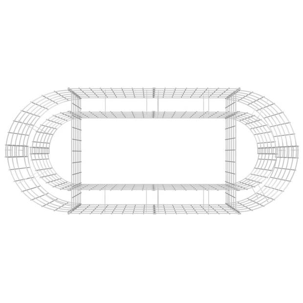 vidaXL Gabion plantenbak verhoogd 120x50x50 cm gegalvaniseerd ijzer