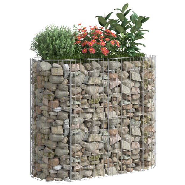 vidaXL Gabion plantenbak verhoogd 120x50x100 cm gegalvaniseerd ijzer