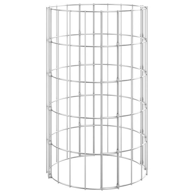 vidaXL Gabion plantenbakken 3 st rond verhoogd Ø30x50 cm staal