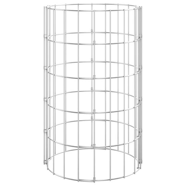 vidaXL Gabion plantenbakken 3 st rond verhoogd Ø30x50 cm staal