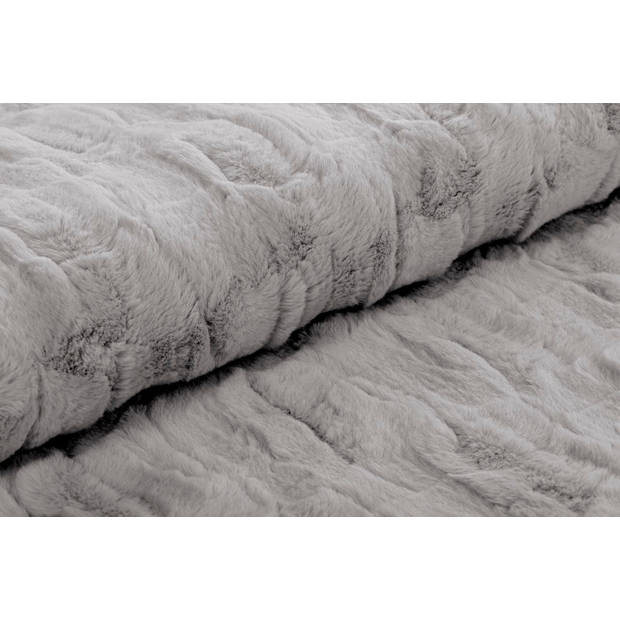 Heckett & Lane Fake Fur Sierkussen Delphi - lava grey 48x48cm