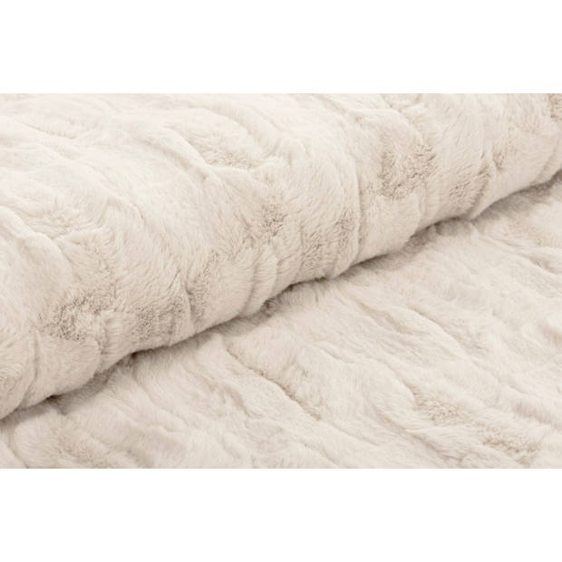 Heckett & Lane Fake Fur Sierkussen Delphi - sandy beige 48x48cm