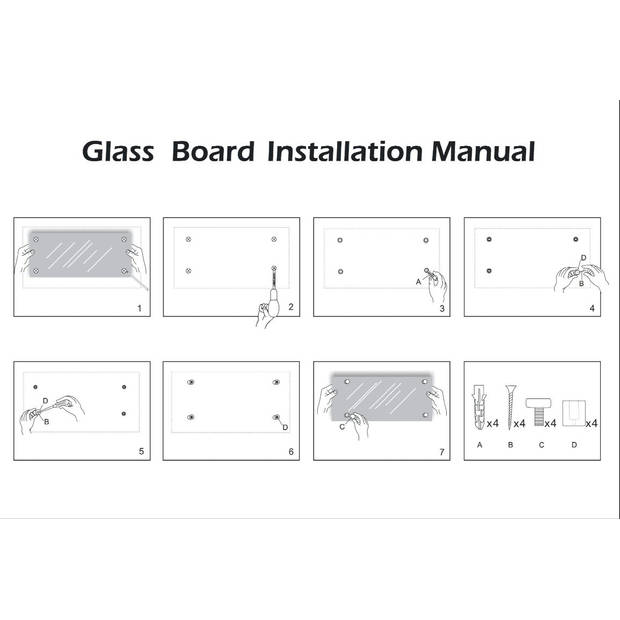 Glassboard 90x120 cm - wit