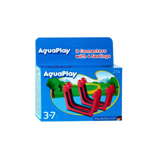 AquaPlay verbindingsstuk met rubberen afsluitingen - 2 stuks