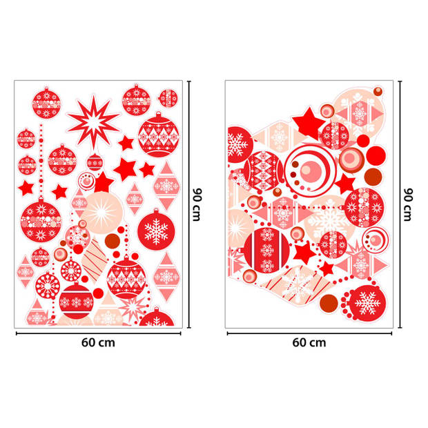 Walplus Home Decoratie Sticker - Rode Kerstboom