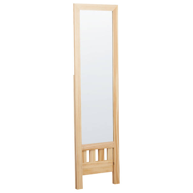 Beliani LUISANT - Staande spiegel-Lichte houtkleur-Dennenhout