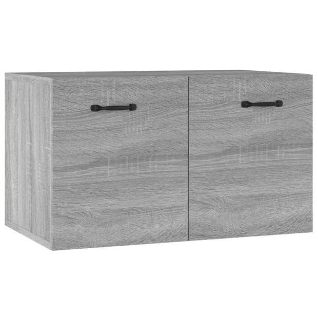 vidaXL Wandkast 60x36,5x35 cm bewerkt hout grijs sonoma eikenkleurig