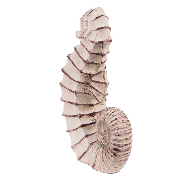 Clayre & Eef Beeld Zeepaardje 28 cm Beige Bruin Keramiek Zeepaardje Woonaccessoires Beige Woonaccessoires