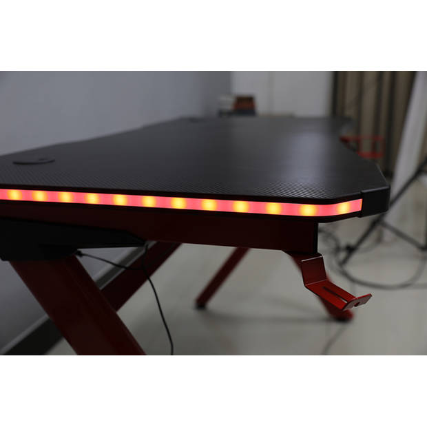 Game bureau Mistral computertafel - gaming desk - led verlichting - 120 x 60 cm