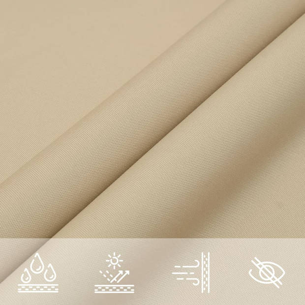 vidaXL Zonnescherm vierkant 3,6x3,6 m oxford stof beige