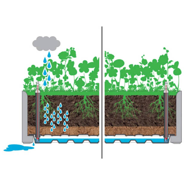 vidaXL Plantenbak hoog met latwerk en zelfbewateringssysteem mokka