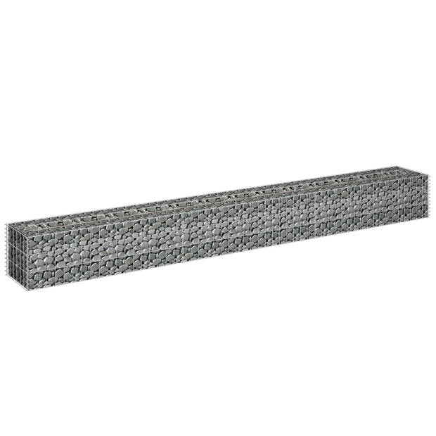 vidaXL Gabion plantenbak verhoogd 270x30x30 cm gegalvaniseerd staal