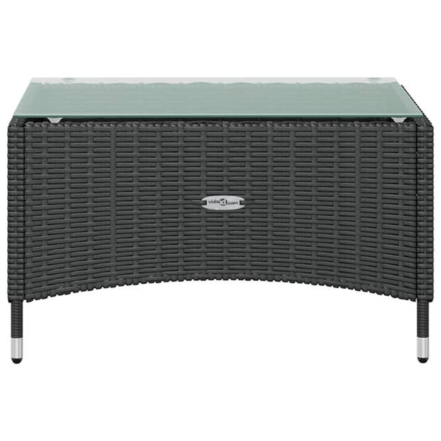 vidaXL 16-delige Loungeset met kussens poly rattan zwart