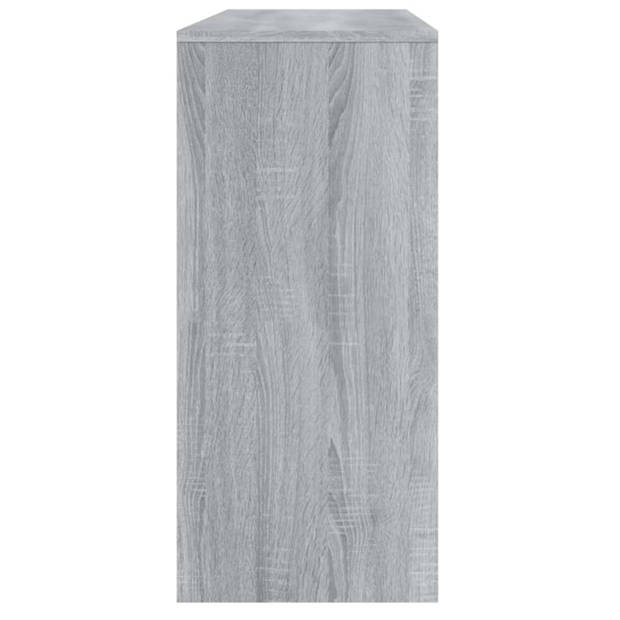 vidaXL Wandtafel 100x35x76,5 cm bewerkt hout grijs sonoma eikenkleurig