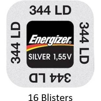 16 stuks (16 blisters a 1 stuk) Energizer Zilver Oxide Knoopcel 344/350 LD 1.55V