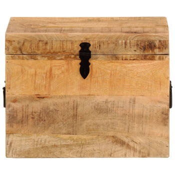 The Living Store opbergbox Antieke stijl gereedschapskist - 39 x 28 x 31 cm - Massief mangohout