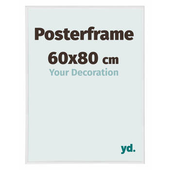 Posterlijst 60x80cm Wit Hoogglans Kunststof Paris