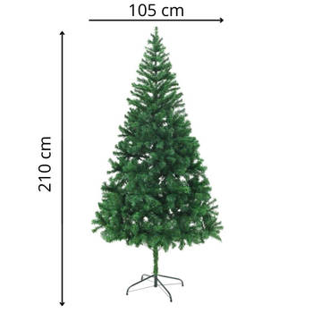 Kunstkerstboom - Met stalen standaard - 210 cm hoog - 910 takken