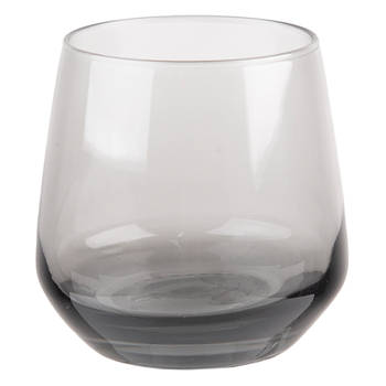Clayre & Eef Waterglas 310 ml Grijs Glas Drinkbeker Grijs Drinkbeker