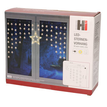 Raamverlichting lichtsnoer voor het raam met hangende sterren lampjes - Kerstverlichting lichtgordijn