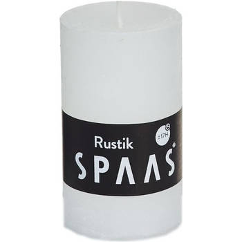 1x stuks rustieke kaarsen wit 5 x 8 cm 17 branduren sfeerkaarsen - Stompkaarsen