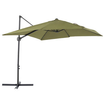 Blokker Beliani MONZA II - Cantilever parasol-Groen-Polyester aanbieding
