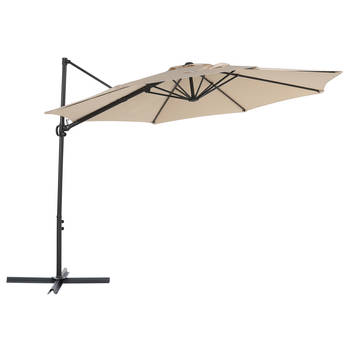 Blokker Beliani SAVONA II - Cantilever parasol-beige-Polyester aanbieding