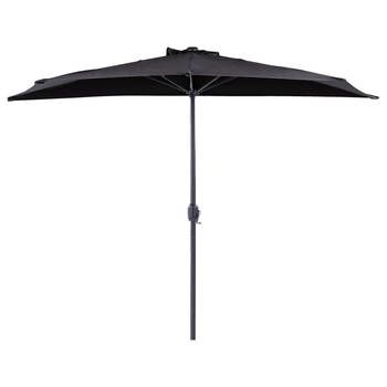 Blokker Beliani GALATI - Halfronde parasol-Zwart-Polyester aanbieding